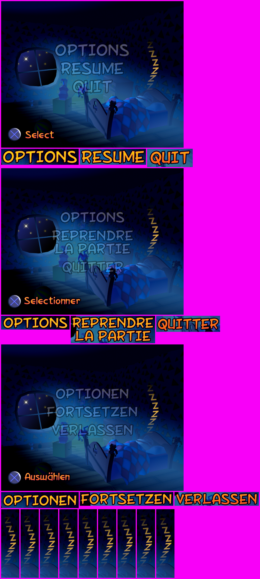 Pause Screen