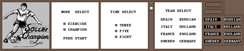 Title & Selection Screens