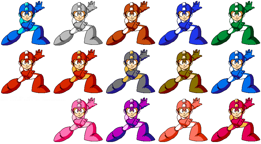Megaman (MM Legacy Collection 1 Cover Art Pose, NES-Style)