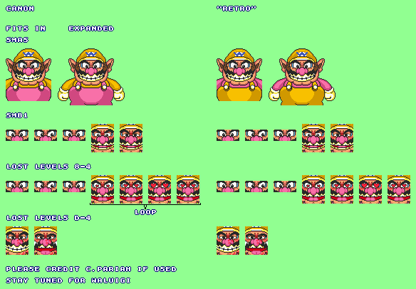 Wario (SMB1 SNES Ending-Style)
