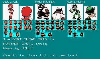 Yan-Yan, Tonmentan, & Dasainen (Pokémon G/S/C-Style)