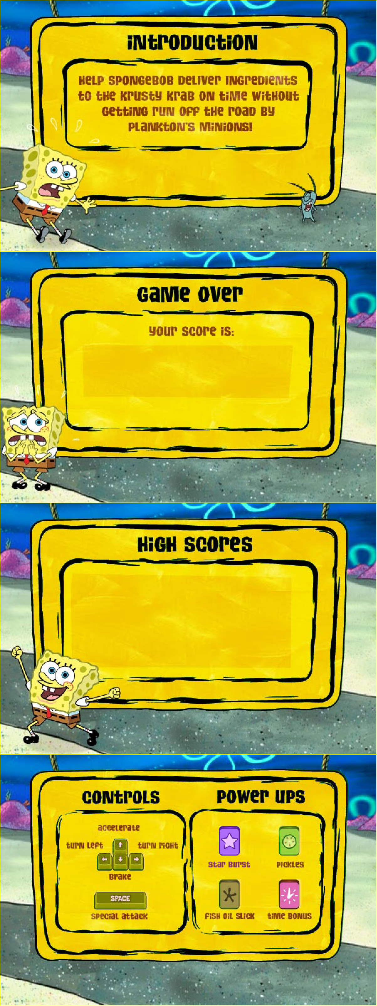 Ending & Controls Screens