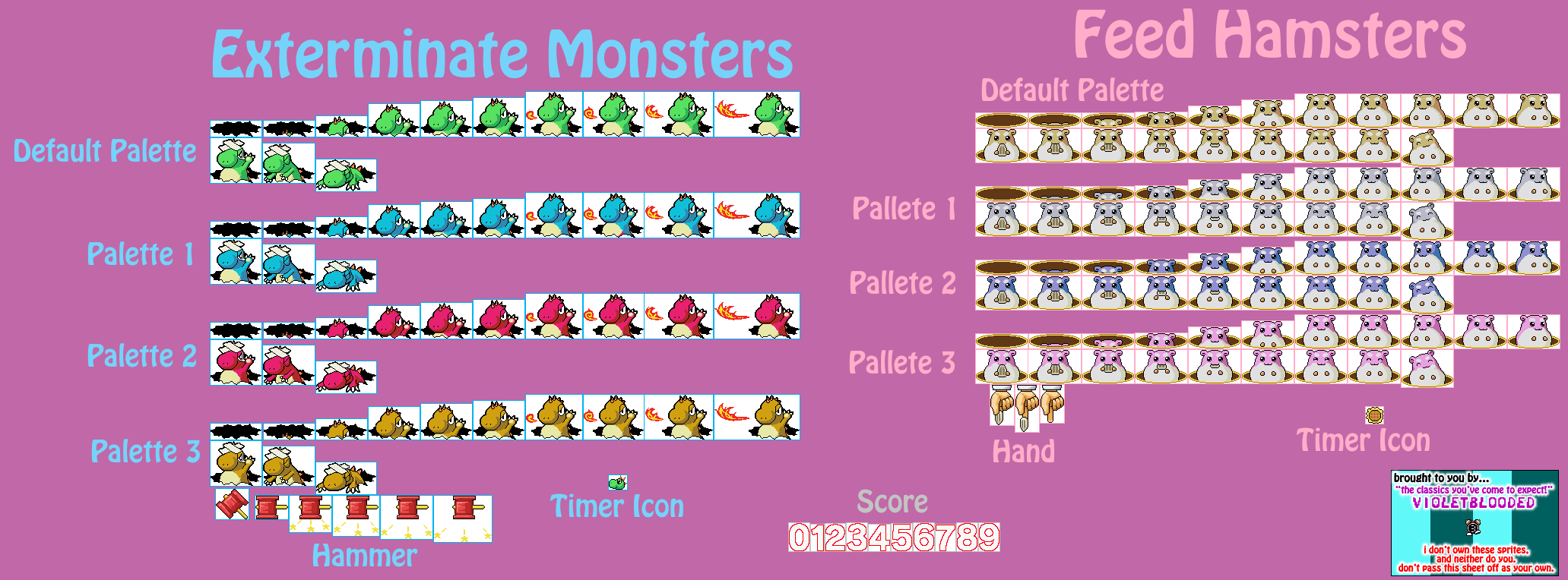Exterminate Monsters / Feed Hamsters