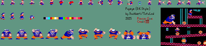 Popeye (Donkey Kong-Style)