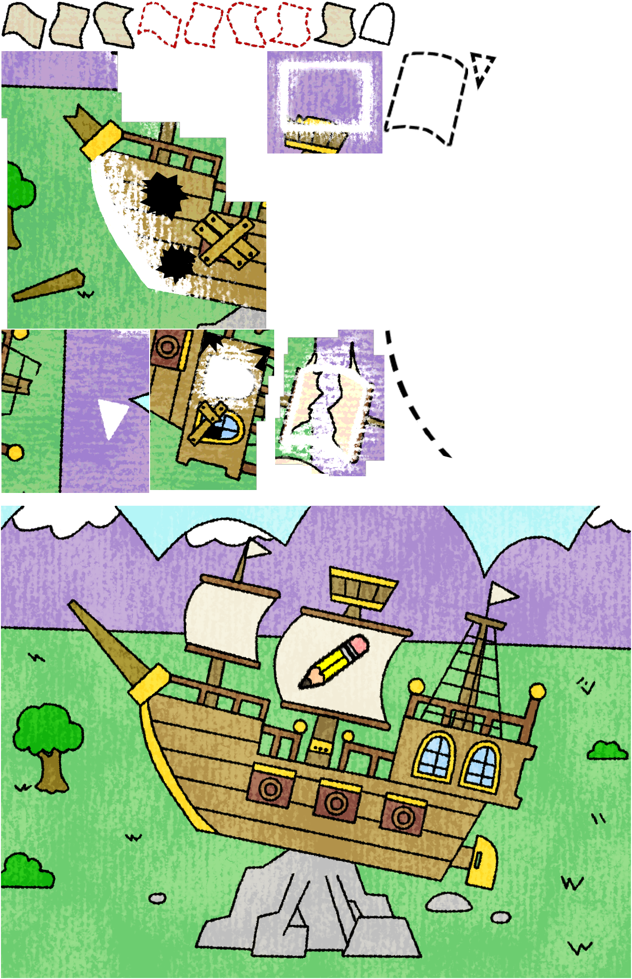 Landlocked Ship