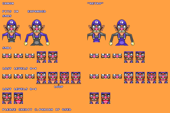 Waluigi (SMB1 SNES Ending-Style)