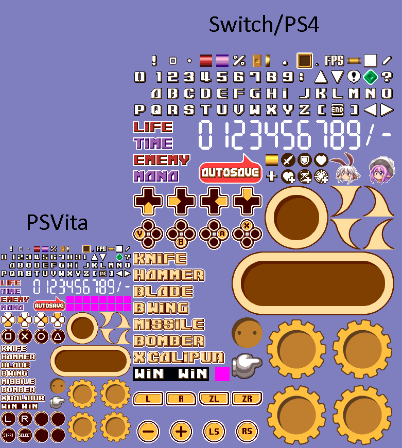 In-Game HUD Elements (Vita / Switch)