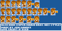 Alex Kidd (Super Mario Bros. NES-Style)