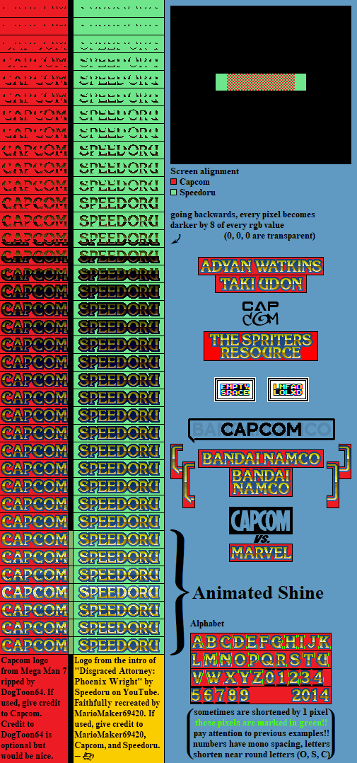 Capcom Logo Font (MM7-Style, Expanded)