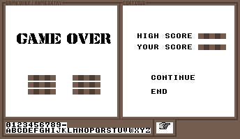 Game Over & Continue