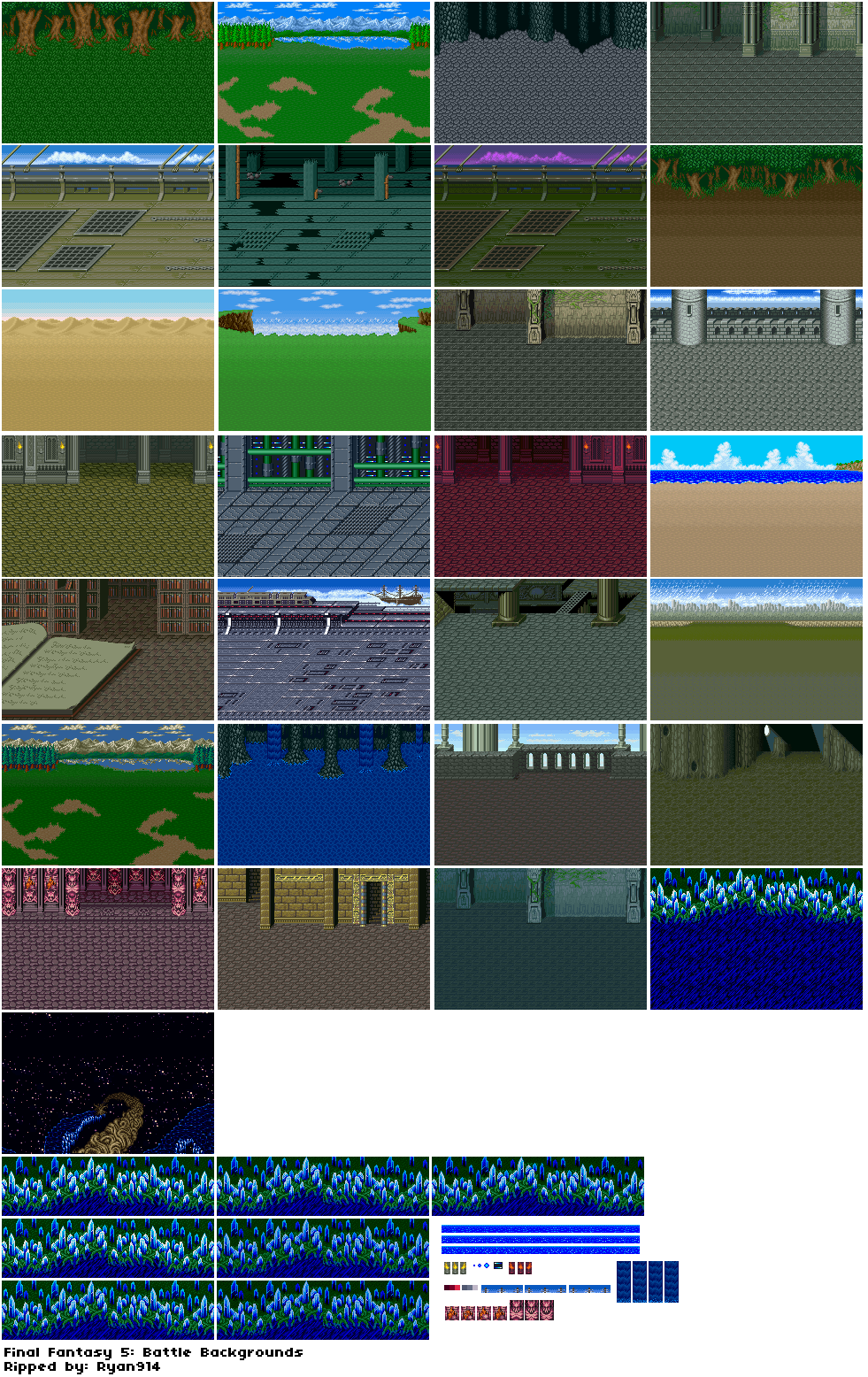 Final Fantasy 5 (JPN) - Battle Backgrounds
