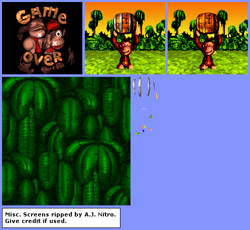 Donkey Kong Country - Miscellaneous Screens