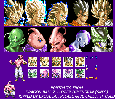SNES - Dragon Ball Z: Hyper Dimension (JPN) - Portraits ...