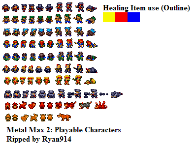 Metal Max 2 (JPN) - Playable Characters