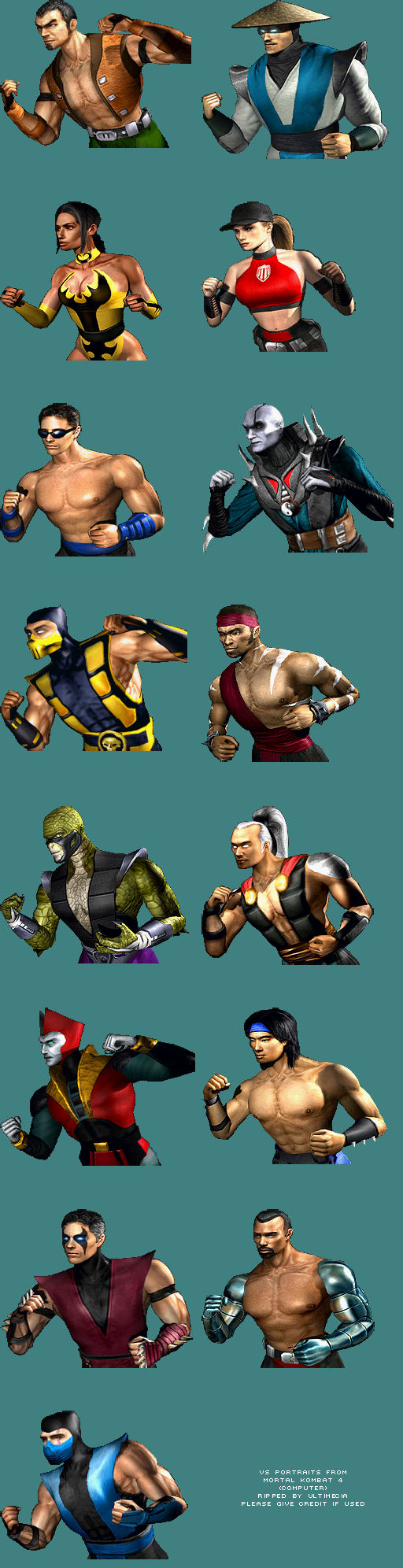 Mortal Kombat 4 - Portraits (Player 2)