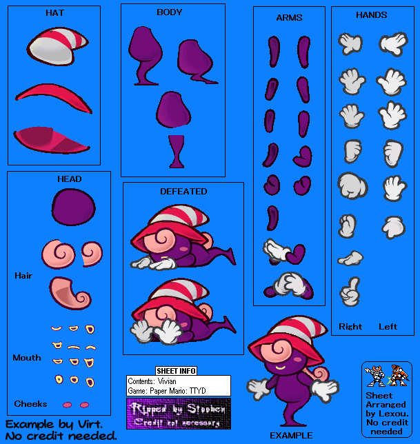 GameCube - Paper Mario: The Thousand Year Door - Vivian - The Spriters