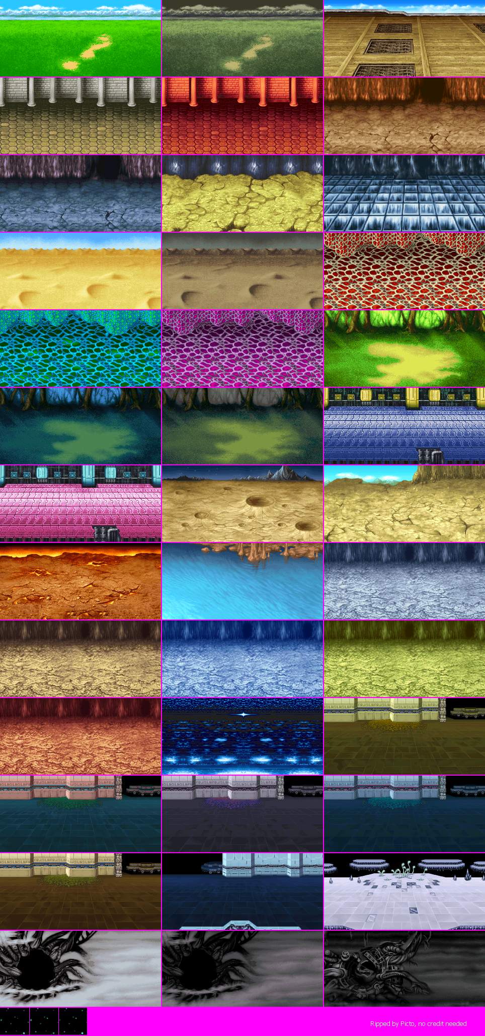 Final Fantasy 4: The After Years - Battle Backgrounds