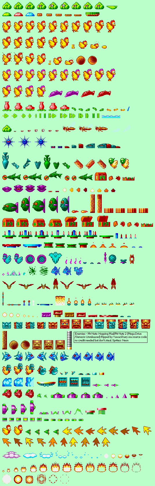 Mr. Nutz: Hoppin' Mad (Prototype) - Enemies