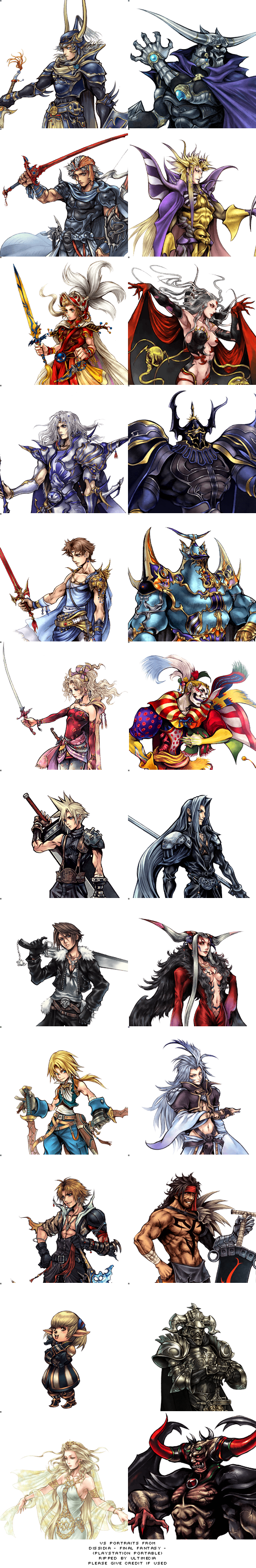 Dissidia: Final Fantasy - VS Portraits