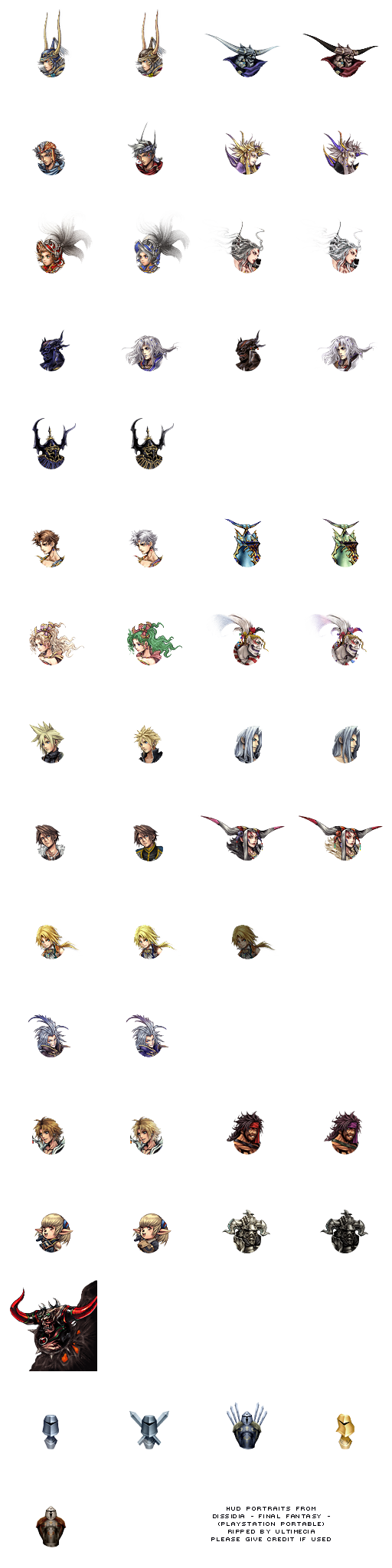 Dissidia: Final Fantasy - HUD Portraits