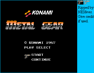 Metal Gear - Title Screen (Japanese)