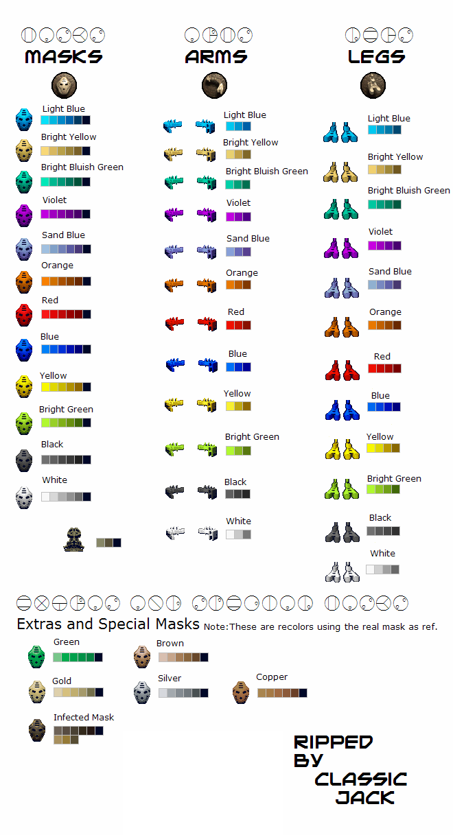 The Spriters Resource - Full Sheet View - Bionicle: Quest for the Toa ...