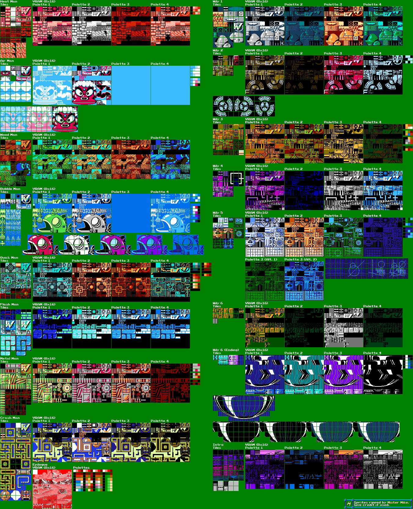 Mega Man 2 - Tiles