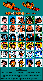 Columns GB: Osamu Tezuka Characters - Characters