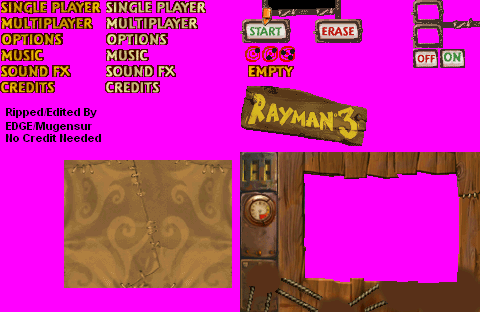Rayman 3: Hoodlum Havoc - Menu