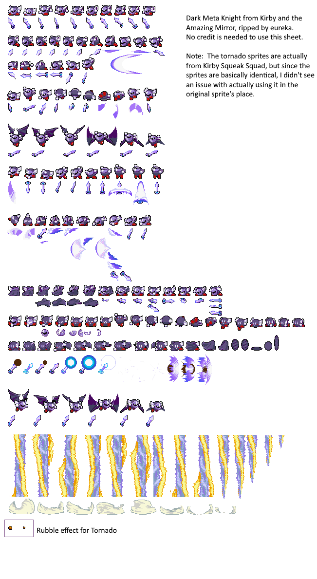 Meta Knight Sprite Sheet Png