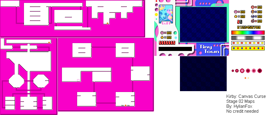 Kirby Canvas Curse / Kirby Power Paintbrush - Stage 02 Maps