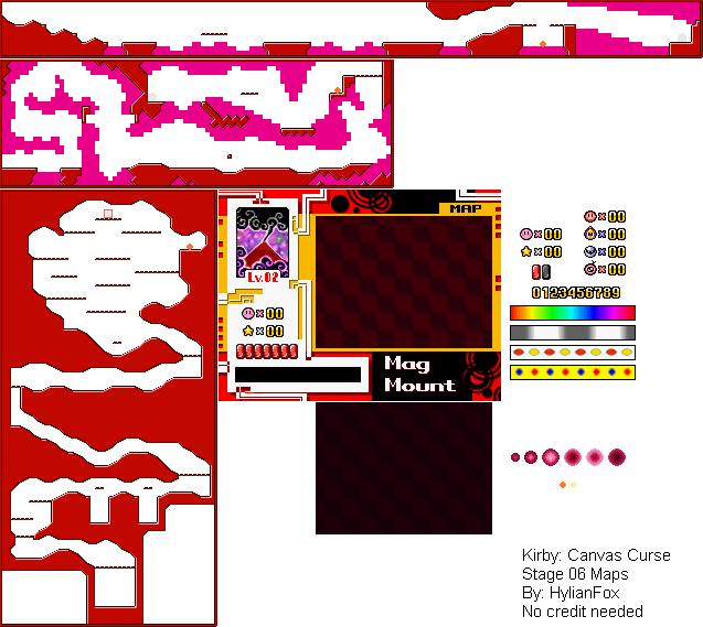 Kirby Canvas Curse / Kirby Power Paintbrush - Stage 06 Maps