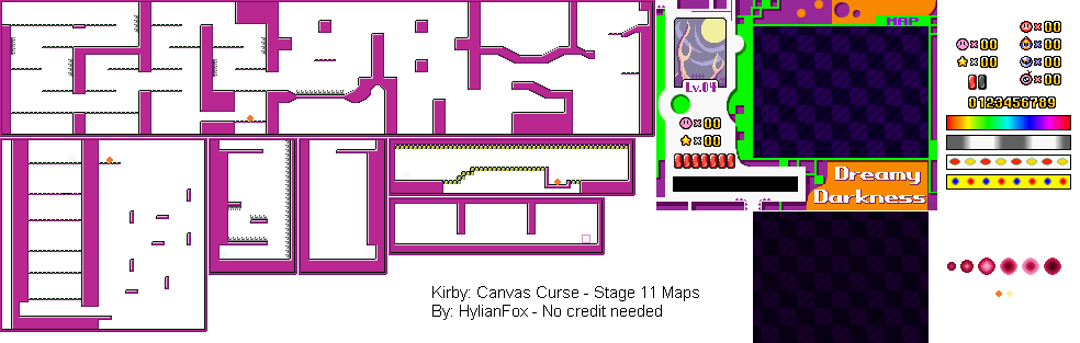 Kirby Canvas Curse / Kirby Power Paintbrush - Stage 11 Maps