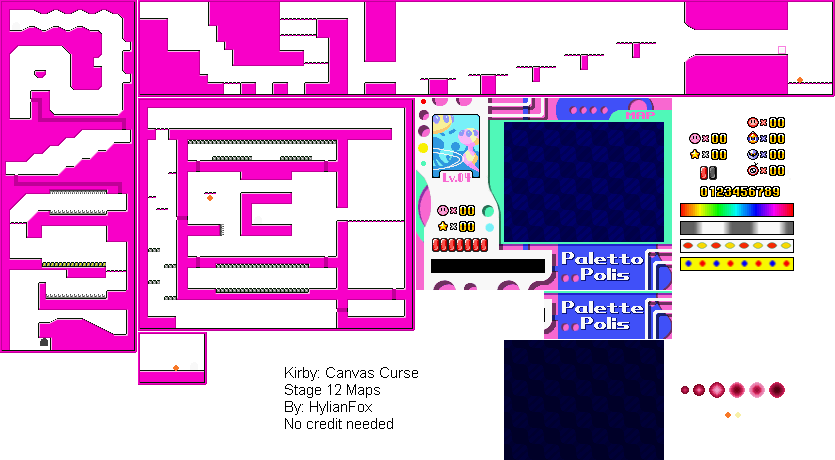 Kirby Canvas Curse / Kirby Power Paintbrush - Stage 12 Maps