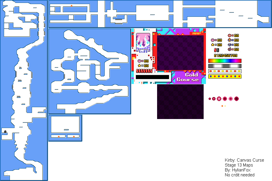 Kirby Canvas Curse / Kirby Power Paintbrush - Stage 13 Maps