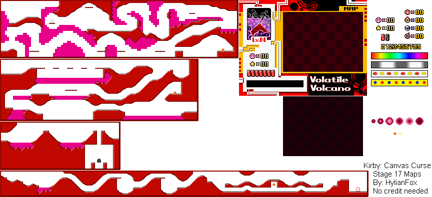 Kirby Canvas Curse / Kirby Power Paintbrush - Stage 17 Maps