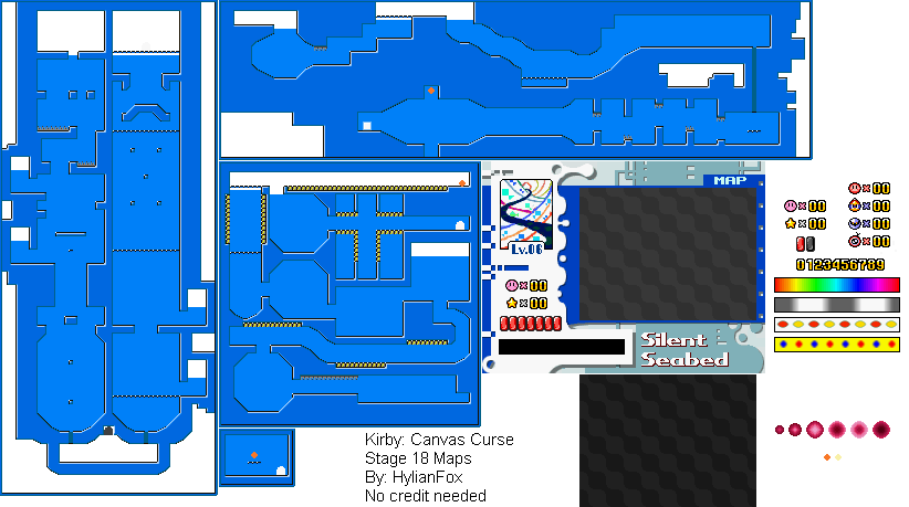 Kirby Canvas Curse / Kirby Power Paintbrush - Stage 18 Maps
