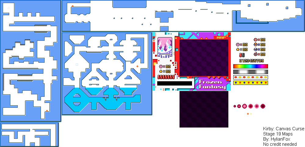 Kirby Canvas Curse / Kirby Power Paintbrush - Stage 19 Maps