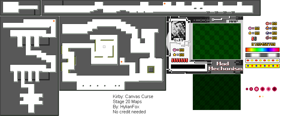 Kirby Canvas Curse / Kirby Power Paintbrush - Stage 20 Maps