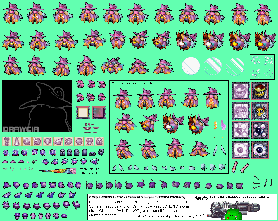 Kirby Canvas Curse / Kirby Power Paintbrush - Drawcia Sorceress