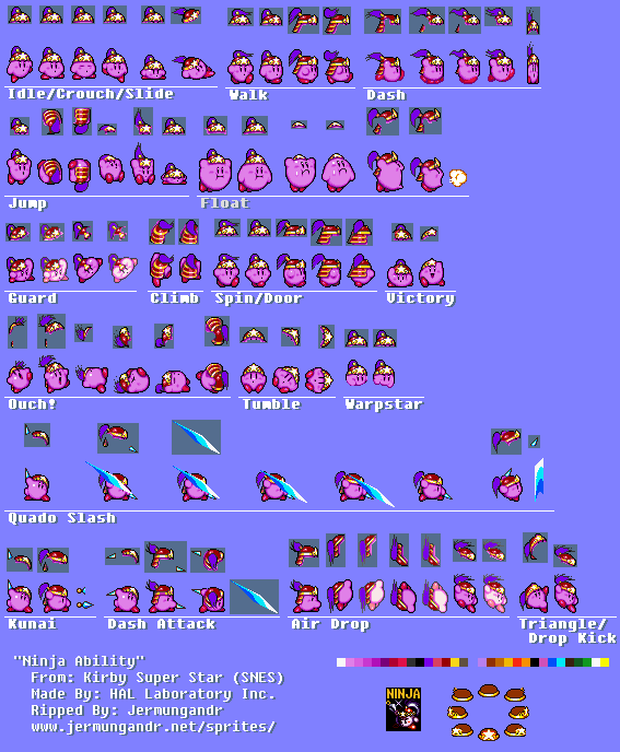 Kirby Super Star / Kirby's Fun Pak - Ninja Kirby