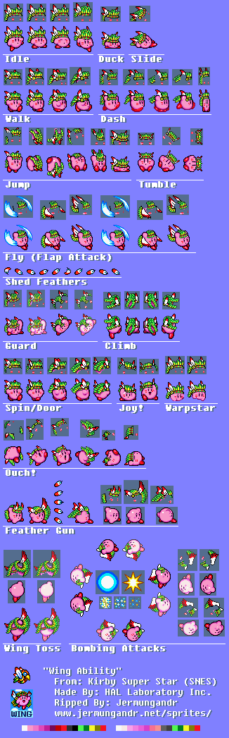 Kirby Super Star / Kirby's Fun Pak - Wing Kirby