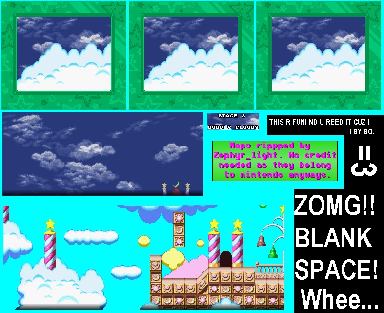 Kirby Super Star / Kirby's Fun Pak - Bubbly Clouds 1