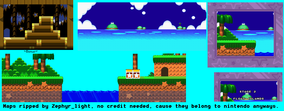 Kirby Super Star / Kirby's Fun Pak - Float Islands 1