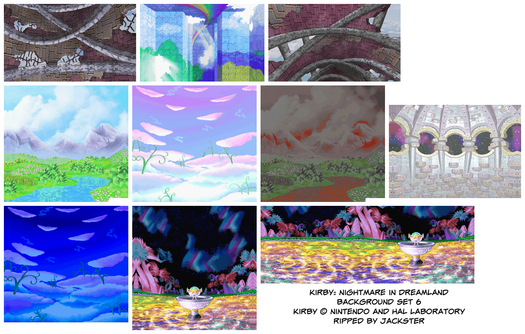 Game Boy Advance - Kirby: Nightmare in Dream Land - Backgrounds 6 - The  Spriters Resource