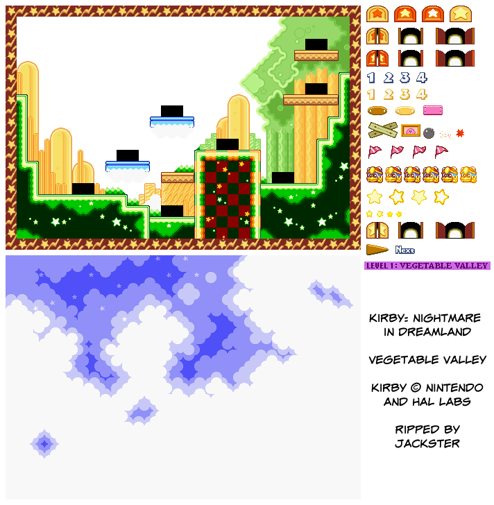 Kirby: Nightmare in Dream Land - World 01 Vegetable Valley