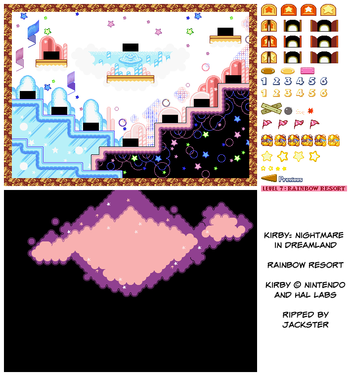 Kirby: Nightmare in Dream Land - World 07 Rainbow Resort