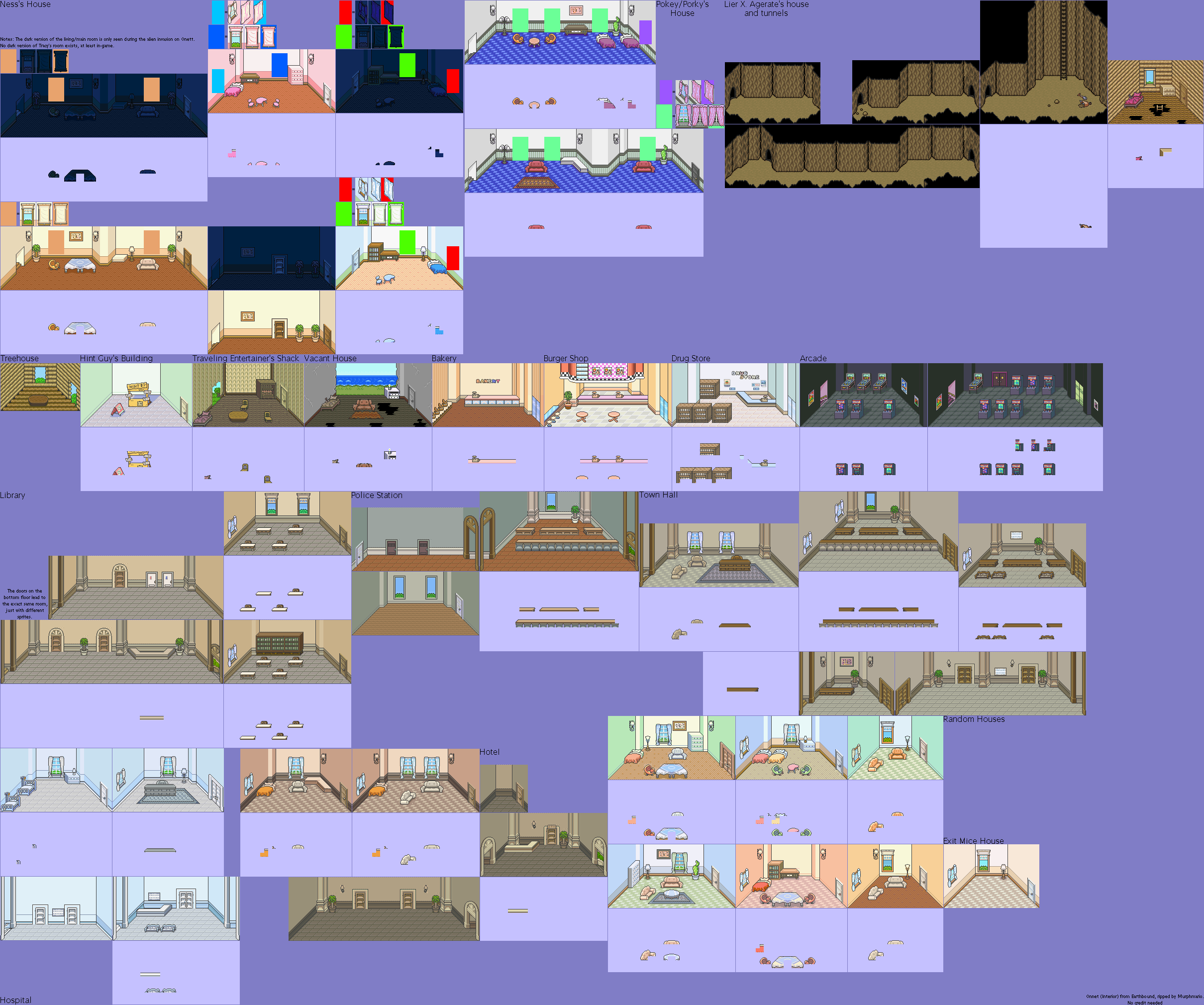 The spriters resource full sheet view earthbound mother 2 onett