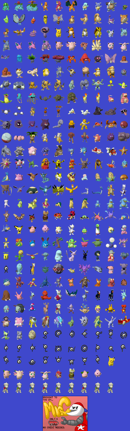 Pokémon Stadium 2 - Pokémon Icons