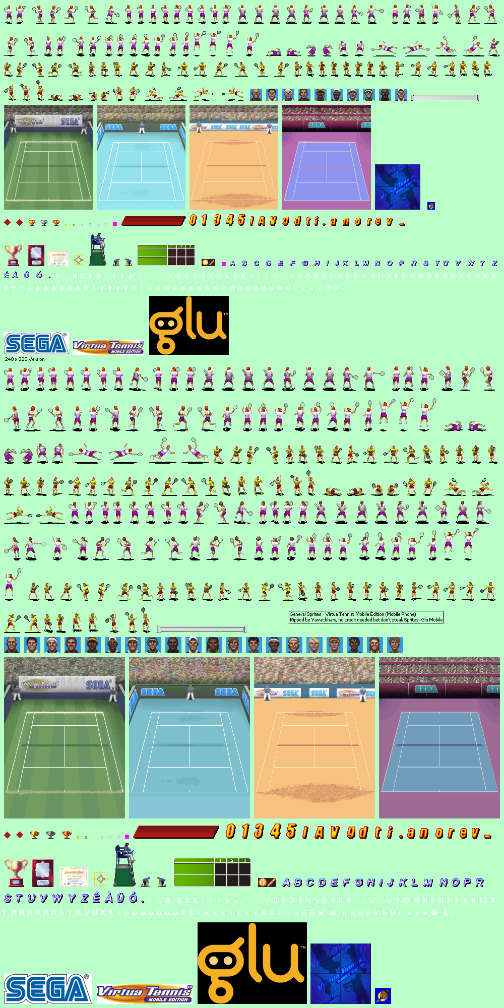 Virtua Tennis: Mobile Edition - General Sprites